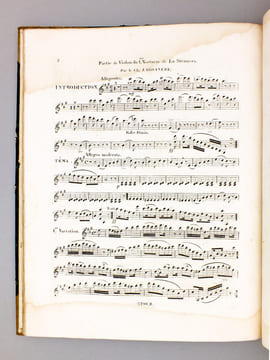 Recueil composite de partitions gravées, avec la mention " G. de Brezetz 1848 " sur plat sup. [ Contient : ] Violon obligé, Fantaisie pour Piano et ...