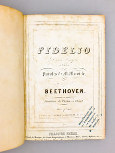 Fidelio , drame lyrique en 5 actes, paroles M. Merville, musique de Beethoven. - Partition de Piano et Chant