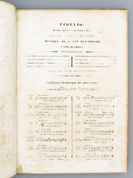 Fidelio , drame lyrique en 5 actes, paroles M. Merville, musique de Beethoven. - Partition de Piano et Chant. BEETHOVEN ; Merville, M. (paroles)
