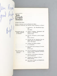 Science, Langage and the Perspective Mind - Studies in Litterature and Thought from Campanella to Bayle ( Yale French Studies, Number 49, 1973 )