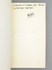 Genèse d'un style - La phrase d'André Gide dans Les Nourritures Terrestres [ exemplaire dédicacé par l'auteur ]. VEYRENC, Marie-Thérèse