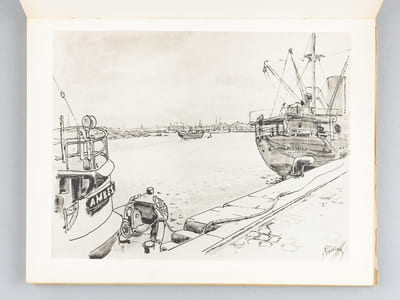Bordeaux. Porte ouverte sur le monde. Dessins de Charazac, Jean Sauboa, Théron, G. Libet et Dominique Piéchaud. [ Ouvrage présenté spécialement pour les Journées médicales de Bordeaux 1952 ]