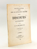 Faculté de Poitiers. Cours de Littérature Etrangère. Discours d'ouverture prononcé le 22 décembre 1864 par H. Reynald [ Livre dédicacé par l'auteur ]. ...