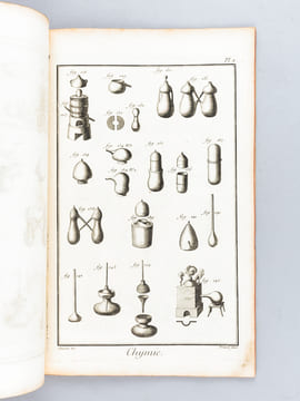 Chimie. [  Recueil de planches, sur les sciences, les arts libéraux et les arts mechaniques : avec leur explication ]. Collectif ; DIDEROT ; ...