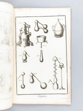 Chimie. [  Recueil de planches, sur les sciences, les arts libéraux et les arts mechaniques : avec leur explication ]. Collectif ; DIDEROT ; ...