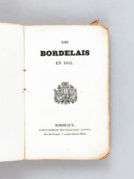 Les Bordelais en 1845. Anonyme ; [ DUPUY, Justin, rédacteur en chef de la Guienne ]