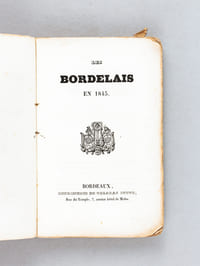 Les Bordelais en 1845