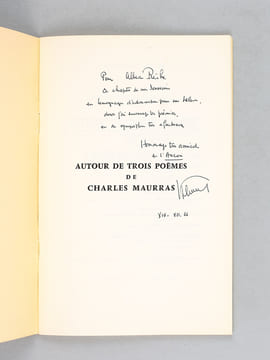 [ Lot de 9 tirés-à-part, la plupart dédicacés par l'auteur à Albert Rèche ] Mon Amie Jean Balde - Les Relations de Louis Veuillot avec le Pays ...