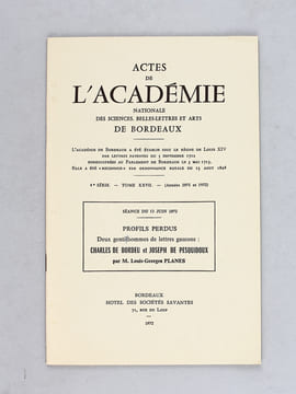 [ Lot de 9 tirés-à-part, la plupart dédicacés par l'auteur à Albert Rèche ] Mon Amie Jean Balde - Les Relations de Louis Veuillot avec le Pays ...