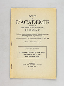 [ Lot de 9 tirés-à-part, la plupart dédicacés par l'auteur à Albert Rèche ] Mon Amie Jean Balde - Les Relations de Louis Veuillot avec le Pays ...