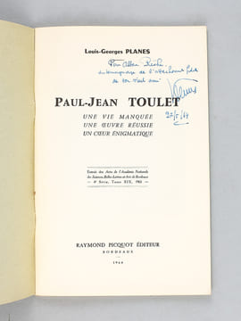 [ Lot de 9 tirés-à-part, la plupart dédicacés par l'auteur à Albert Rèche ] Mon Amie Jean Balde - Les Relations de Louis Veuillot avec le Pays ...