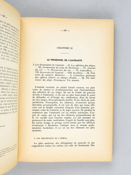 L’Amirauté de Guienne. Depuis le premier Amiral anglais en Guienne jusqu’à la Révolution. [  L'Amirauté de Guyenne ]. GOURON, Marcel 