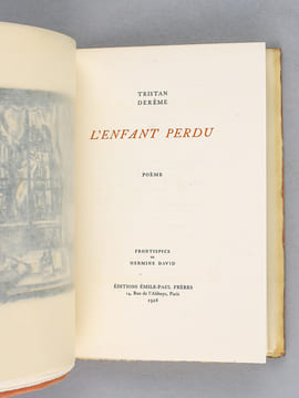 L'Enfant Perdu. Poème [ Edition originale ]. DEREME, Tristan