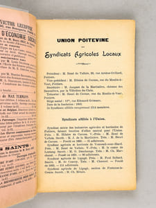 Almanach 1910. Union Poitevine des Syndicats agricoles locaux.