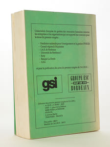 Perspectives de l'entreprise et recherche en GRH : Actes du 1er Congrès de l'AGRH, Association française de gestion des ressources humaines, Bordeaux, 27-28 novembre 1990