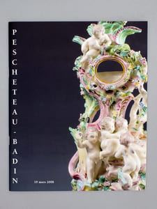 [ Lot de 35 catalogues de ventes aux enchères, porcelaines, faïences et céramiques, 2003 à 2015 ] Bijoux, orfèvrerie, porcelaine, faïences (12 juin 2003) ; Porcelaines, faïences (24 octobre 2003) ; id. (29 novembre 2004) ; id. (14 mars 2005) ; id. (29 juin 2003) ; Porcelaines, faïences, collection de Bénitiers (3 novembre 2005) ; Porcelaines, faïences (3 mars 2006) ; Céramiques modernes (24 février 2006) ; Céramiques modernes (20 juin 2007) ;  Céramiques modernes, céramiques anciennes (12 et 13 juin 2007) ; Porcelaines et faïences des XVIIe, XVIIIe et XIXe siècles (15 décembre 2007) ; collection de poupées bleuettes [...] (19 mars 2008 ) ; Porcelaines, faïences XVIIe, XVIIIe et XIXe siècles (16 juin 2008) ; id. (13 octobre 2008) ; Faïences françaises, porcelaines françaises et étrangères [...] (19 et 20 janvier 2009) ; Porcelaines et faïences françaises du XVIe au XIXe siècle (25 mars 2009) ; id. (29 juin 2009) ; id. (19 ocotbre 2009) ; id. (25 janvier 2010) ; id. (12 mars 2010) ; id. (31 mai 2010) ; Porcelaines et faïences du XVIe au XIXe siècle (29 septembre 2010) ; id. (19 novembre 2010) ; id. (7 février 2011) ; id. (11 avril 2011) ; id. (21 juin 2011) ; id. (14 octobre 2011) ; id. (6 février 2012) ; id (6 février 2012) ; id. (11 juin 2013) ; Arts d'Asie, Porcelaines et Faïences (12 juin 2014) ; Porcelaines et faïences du XVIe au XIXe siècle (7 avril 2014) ; Porcelaines et faïences (13 octobre 2014) ; Un oeil sur les céramiques, collection Mimoz (11 décembre 2014) ; Porcelaines et faïences du XVIe au XIXe siècle (16 et 17 mars 2015)