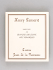Suite de 16 gravures sur cuivres avec Remarques, par Henry Lemarié. Contes. Jean de La Fontaine. LEMARIE, Henry ; LA FONTAINE, Jean de