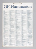 Catalogue de librairie de la collection GF-Flammarion [ vers 1989 ] "Les grandes oeuvres sont dans la GF-Flammarion". Collectif