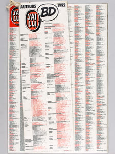 Catalogue de librairie de la collection "J'ai Lu" et "J'ai Lu BD" 1992