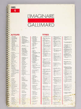 Catalogue de librairie des collections "Gallimard" L'Imaginaire - Poésie - TEL - Idées [ Catalogue 1985 Gallimard ]. Collectif