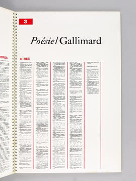 Catalogue de librairie des collections "Gallimard" L'Imaginaire - Poésie - TEL - Idées [ Catalogue 1985 Gallimard ]. Collectif