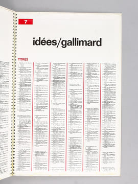 Catalogue de librairie des collections "Gallimard" L'Imaginaire - Poésie - TEL - Idées [ Catalogue 1985 Gallimard ]. Collectif