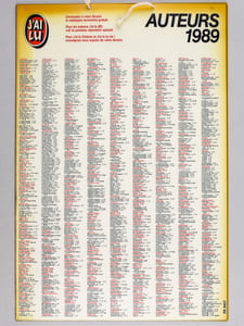 Catalogue de librairie de la collection "J'ai Lu" 1989