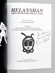 Helan Shan - Arte rupestre della Cina. Frottages dalles collezioni della Missione in Cina, Centro camuno di studi preistorici [ Copy signed by the author ]