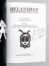 Helan Shan - Arte rupestre della Cina. Frottages dalles collezioni della Missione in Cina, Centro camuno di studi preistorici [ Copy signed by the author ]