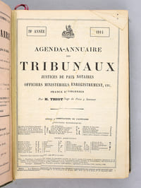 Agenda-Annuaire des Tribunaux. Notaires et Officiers Ministériels. 1914