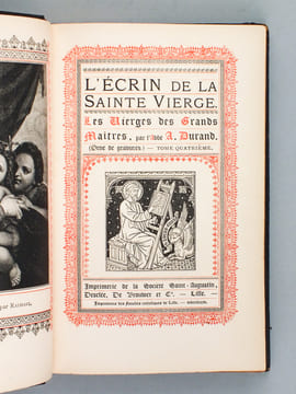 L'écrin de la Sainte Vierge (4 Tomes - Complet) Souvenirs et Monuments de sa vie mortelle au XIXe siècle. DURAND, Abbé A.