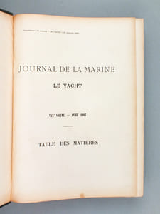 Journal de la Marine. Le Yacht. XXXe Volume - Année 1907 Complète (Du n°1504 du 5 janvier 1907 au n°1555 du 28 décembre 1907)