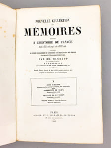 Nouvelle collection des mémoires relatifs à l'Histoire de France, depuis le XIIIe siècle jusqu'à la fin du XVIIIe siècle, Tome X ( 10 ) :  Boyvin du Villars - Mémoires sur les guerres du Piémont, etc. (1550-1559) ; Marguerite de Valois - Mémoires (1569-1582) ; Philippe de Cheverny [chancelier de France] - Mémoires (1553-1599) ; Philippe Hurault, évêque de Chartres - Mémoires (1599-1601).