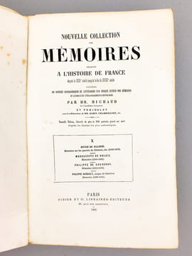 Nouvelle collection des mémoires relatifs à l'Histoire de France, depuis le XIIIe siècle jusqu'à la fin du XVIIIe siècle, Tome X ( 10 ) : Boyvin du ...