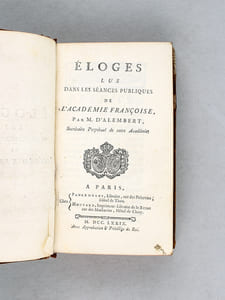 Eloges lus dans les Séances publiques de l'Académie Françoise [ française ] [ Edition originale ]