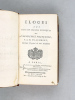 Eloges lus dans les Séances publiques de l'Académie Françoise [ française ] [ Edition originale ]. D'ALEMBERT