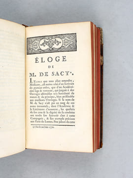 Eloges lus dans les Séances publiques de l'Académie Françoise [ française ] [ Edition originale ]. D'ALEMBERT