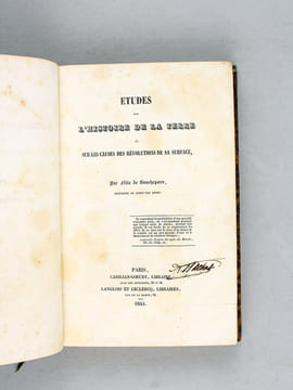 Etudes sur l'Histoire de la Terre et sur les Causes des Révolutions de sa Surface [ Edition originale ]. BOUCHEPORN, Félix de