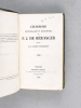 Chansons Nouvelles et Dernières de P. J. de Béranger dédiées à M. Lucien Bonaparte [ Edition originale ]. BERANGER, P.-J. de