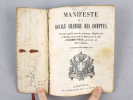 Manifeste de la Chambre Royale des Comptes, portant publication de nouveaux Règlements et Tarifs, concernant les Octrois de la Ville d'Albertville, ...