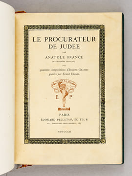 Le Procurateur de Judée . FRANCE, Anatole