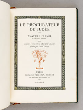 Le Procurateur de Judée . FRANCE, Anatole