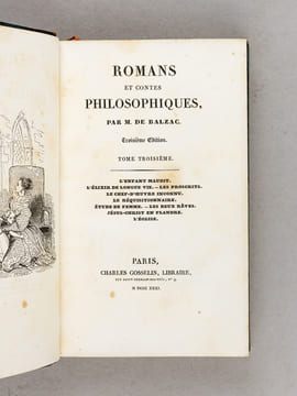 Romans et Contes Philosophiques. Tome 3  [ Edition originale ] L'Enfant Maudit - L'Elixir de Longue Vie - Les Proscrits - Le Chef-d'Oeuvre Inconnu - ...