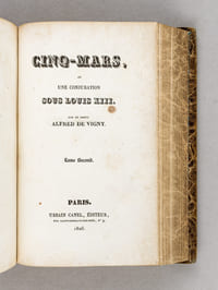 Cinq-Mars, ou Une Conjuration sous Louis XIII (2 Tomes - Complet) [ Edition originale ]