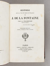 Histoire de la Vie et des Ouvrages de J. de La Fontaine