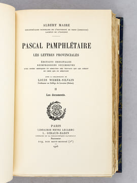 Bibliographie Générale des oeuvres de Blaise Pascal (5 Tomes - Complet) Tome I : Pascal Savant ; Tomes II et III : Pascal Pamphlétaire ; Tome IV : ...