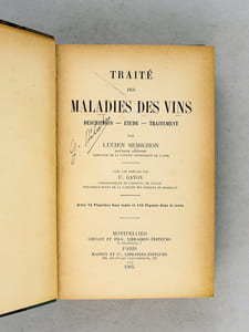 Traité des Maladies des Vins. Description. Etude. Traitement [ Edition originale ]