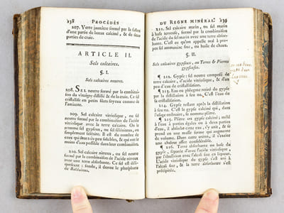 Tableau de l'Analyse Chimique ; ou Procédés du Cours de Chimie de M. Rouelle [ Edition originale - First edition, with contemporary manuscript additions ] [Avec : ] Expériences et Observations sur le Spath vitreux, ou Fluor Spathique