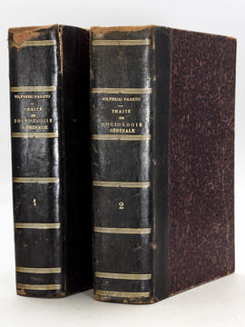 Traité de Sociologie Générale (2 Tomes - Complet) [ Livre dédicacé par l'auteur ]. PARETO, Vilfredo ; (BOVEN, Pierre)