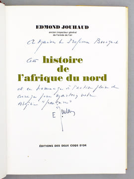 Histoire de l'Afrique du Nord [ exemplaire dédicacé par l'auteur ]. JOUHAUD, Edmond